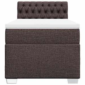 Box spring postel s matrací tmavě hnědá 90x190 cm textil - obrázek 6