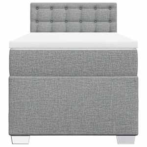 Box spring postel s matrací světle šedá 90x190 cm textil - obrázek 6