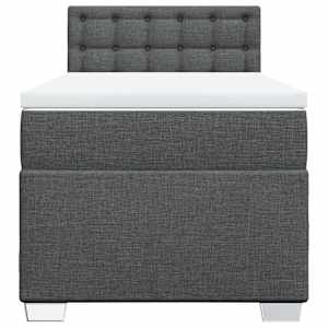 Box spring postel s matrací tmavě šedá 90x190 cm textil - obrázek 6