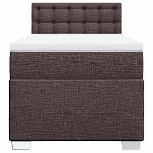 Box spring postel s matrací tmavě hnědá 90x190 cm textil - obrázek 6