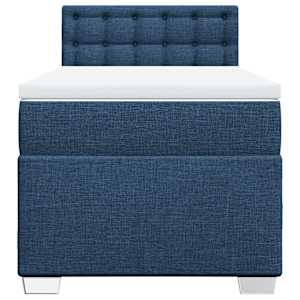 Box spring postel s matrací modrá 90x190 cm textil - obrázek 6