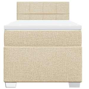 Box spring postel s matrací krémová 90x200 cm textil - obrázek 6