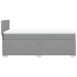 Box spring postel s matrací světle šedý 100 x 200 cm textil - obrázek 11