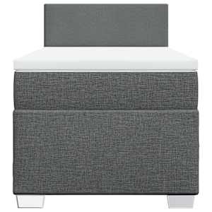 Box spring postel s matrací tmavě šedá 100 x 200 cm textil - obrázek 6