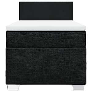 Box spring postel s matrací černá 100 x 200 cm textil - obrázek 6