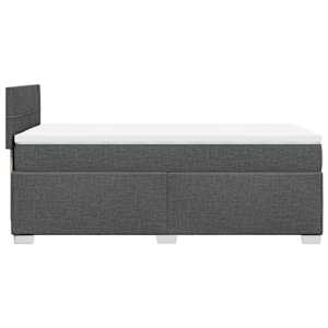 Box spring postel s matrací tmavě šedá 100 x 200 cm textil - obrázek 11