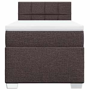 Box spring postel s matrací tmavě hnědá 100 x 200 cm textil - obrázek 6