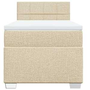 Box spring postel s matrací krémová 100 x 200 cm textil - obrázek 6