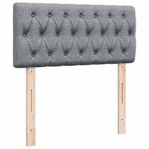 Box spring postel s matrací světle šedý 100 x 200 cm textil - obrázek 7