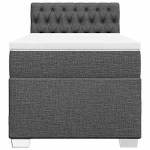 Box spring postel s matrací tmavě šedá 100 x 200 cm textil - obrázek 6