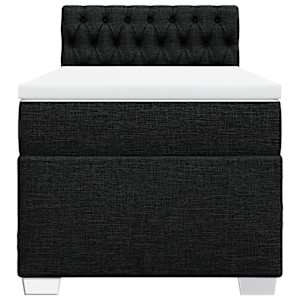 Box spring postel s matrací černá 100 x 200 cm textil - obrázek 6