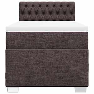 Box spring postel s matrací tmavě hnědá 100 x 200 cm textil - obrázek 6