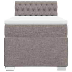 Box spring postel s matrací taupe 100 x 200 cm textil - obrázek 6