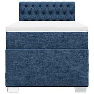 Box spring postel s matrací modrá 100 x 200 cm textil - obrázek 6