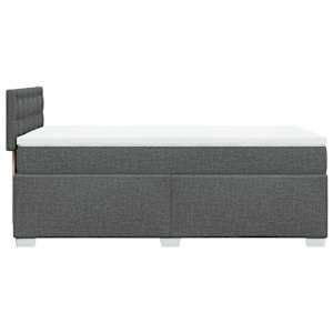 Box spring postel s matrací tmavě šedá 100 x 200 cm textil - obrázek 11