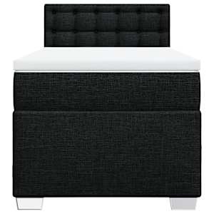 Box spring postel s matrací černá 100 x 200 cm textil - obrázek 6