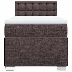 Box spring postel s matrací tmavě hnědá 100 x 200 cm textil - obrázek 6