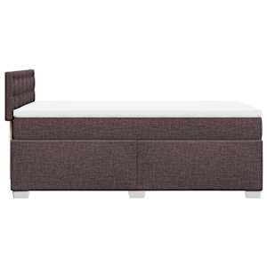 Box spring postel s matrací tmavě hnědá 100 x 200 cm textil - obrázek 11