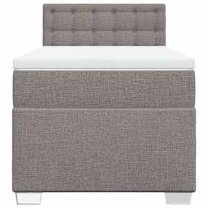 Box spring postel s matrací taupe 100 x 200 cm textil - obrázek 6