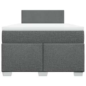 Box spring postel s matrací tmavě šedá 120x190 cm textil - obrázek 6