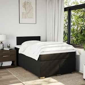 Box spring postel s matrací černá 120x190 cm textil - obrázek 4
