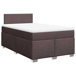Box spring postel s matrací tmavě hnědá 120x190 cm textil - obrázek 3