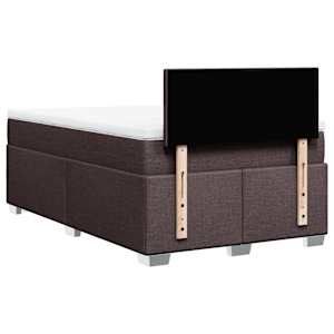 Box spring postel s matrací tmavě hnědá 120x190 cm textil - obrázek 12
