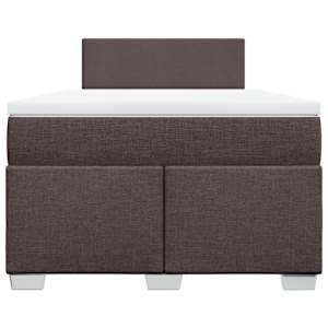 Box spring postel s matrací tmavě hnědá 120x190 cm textil - obrázek 6