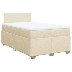 Box spring postel s matrací krémová 120x190 cm textil - obrázek 3