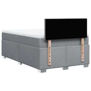 Box spring postel s matrací světle šedá 120x190 cm textil - obrázek 12