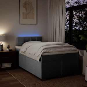 Box spring postel s matrací světle šedá 120x190 cm textil - obrázek 5