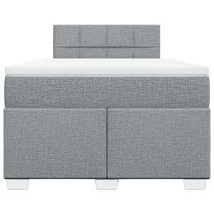Box spring postel s matrací světle šedá 120x190 cm textil - obrázek 6