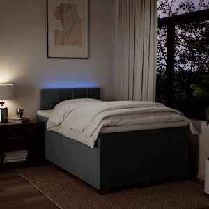 Box spring postel s matrací tmavě šedá 120x190 cm textil - obrázek 5