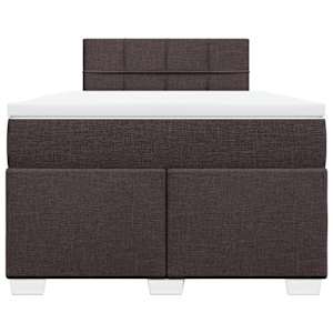 Box spring postel s matrací tmavě hnědá 120x190 cm textil - obrázek 6