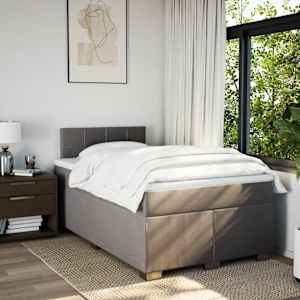 Box spring postel s matrací taupe 120x190 cm textil - obrázek 4