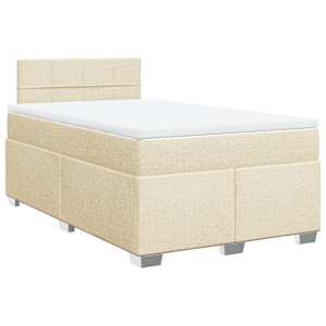 Box spring postel s matrací krémová 120x190 cm textil - obrázek 3