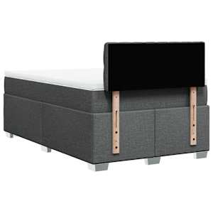Box spring postel s matrací tmavě šedá 120x190 cm textil - obrázek 12