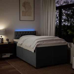 Box spring postel s matrací tmavě šedá 120x190 cm textil - obrázek 5