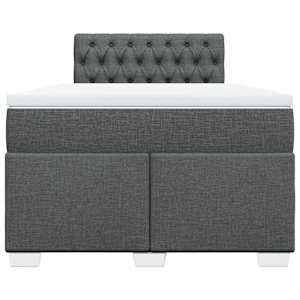 Box spring postel s matrací tmavě šedá 120x190 cm textil - obrázek 6