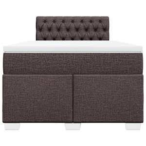 Box spring postel s matrací tmavě hnědá 120x190 cm textil - obrázek 6