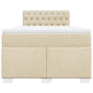 Box spring postel s matrací krémová 120x190 cm textil - obrázek 6