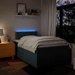 Box spring postel s matrací černá 120x190 cm textil - obrázek 5