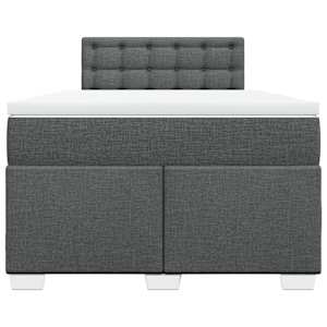 Box spring postel s matrací tmavě šedá 120x190 cm textil - obrázek 6