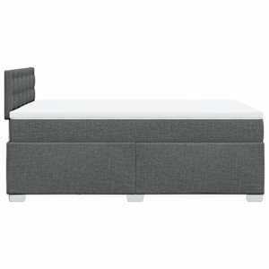 Box spring postel s matrací tmavě šedá 120x190 cm textil - obrázek 11