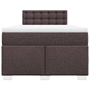 Box spring postel s matrací tmavě hnědá 120x190 cm textil - obrázek 6