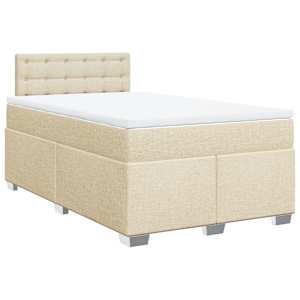 Box spring postel s matrací krémová 120x190 cm textil - obrázek 3