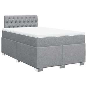Box spring postel s matrací světle šedá 120 x 200 cm textil - obrázek 3