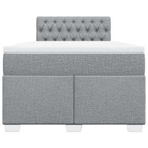 Box spring postel s matrací světle šedá 120 x 200 cm textil - obrázek 6