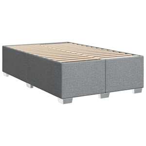 Box spring postel s matrací světle šedá 120 x 200 cm textil - obrázek 8