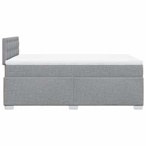 Box spring postel s matrací světle šedá 120 x 200 cm textil - obrázek 11